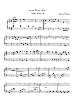 スーパーマリオ64 - 雪山 – 近藤浩治 楽譜 ピアノ (ソロ) | MuseScore.com