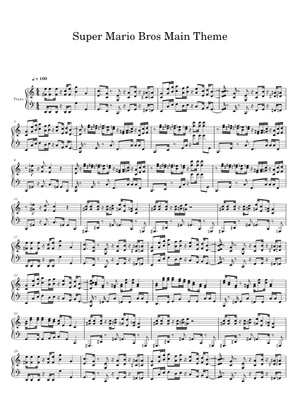 Super Mario RPG 楽譜 コード付き ピアノ (ソロ) | MuseScore.com