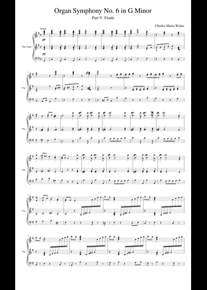 Widor - Organ Symphony No. 5 in F Minor, Op. 42, 5th Movement 楽譜