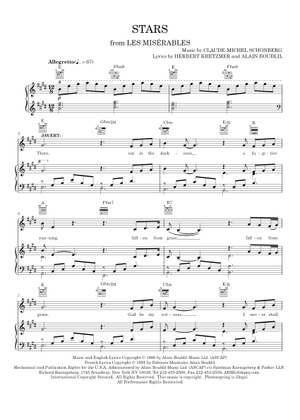 星（レ・ミゼラブル） 楽譜 ピアノ (ソロ) | MuseScore.com