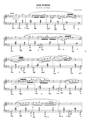 フレデリック・ショパン 150周年 切手セット 夜想曲 ハ短調 作品48 第1番 の公式楽譜を演奏する フレデリック