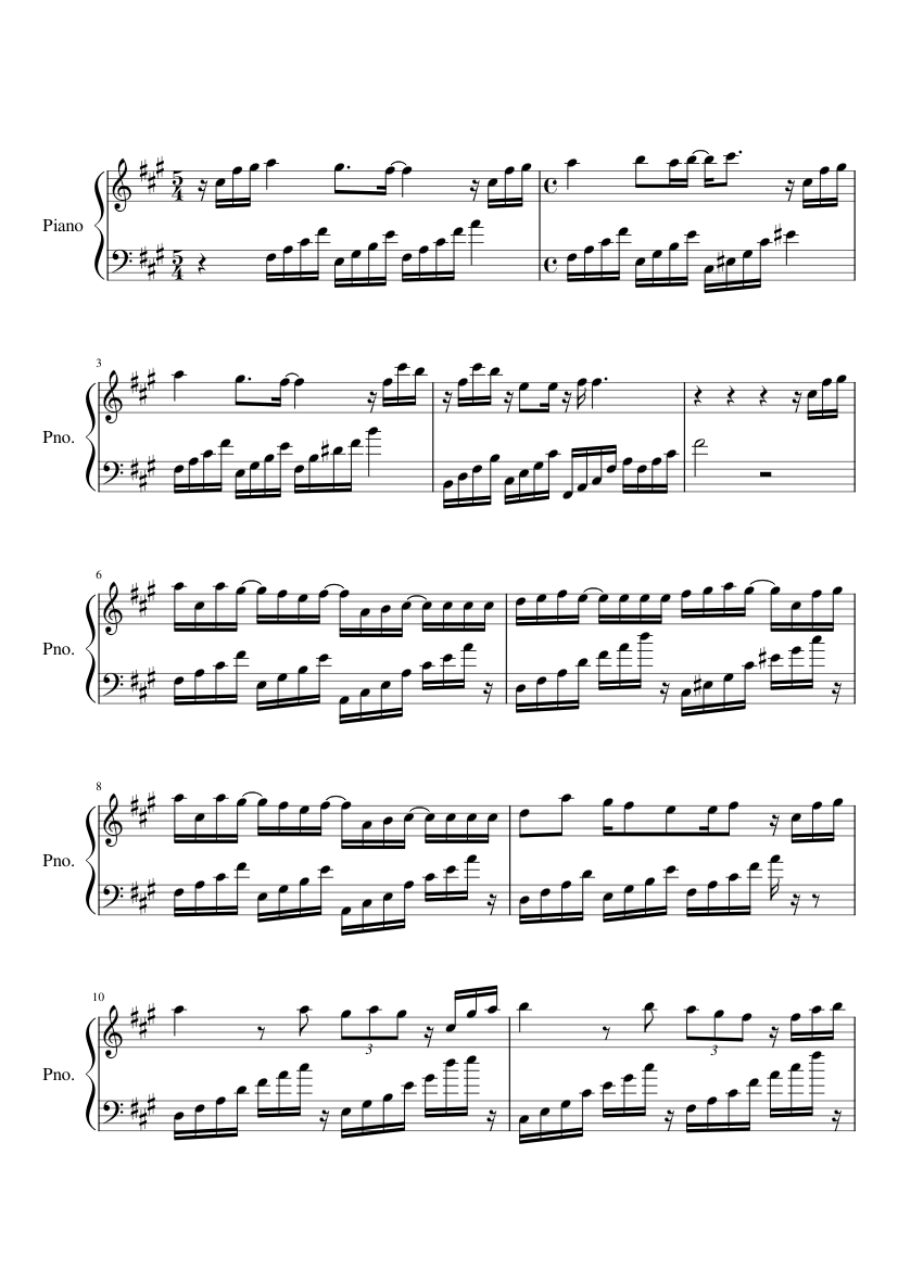 ブルーバード 楽譜 ピアノ (ソロ) | MuseScore.com