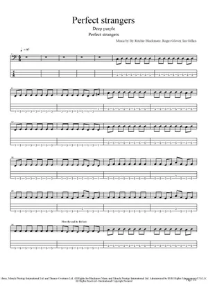 Perfect strangers の公式楽譜を演奏する by Deep Purple ベースギター Perfect strangers の公式楽譜を演奏する by Deep Purple ベースギター