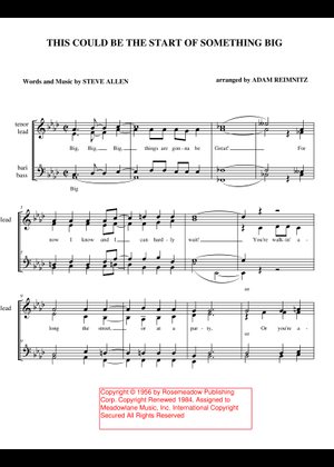 This Could Be The Start Of Something Big – Steve Allen 楽譜 コード