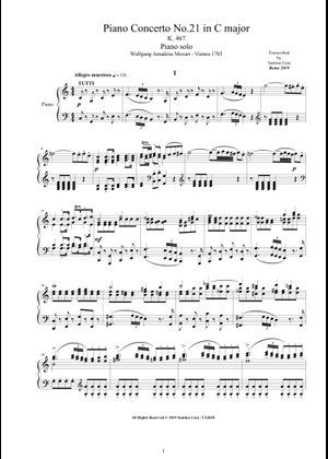 Piano Concerto No. 21 in C Major, K.467, 1st Movement (Allegro