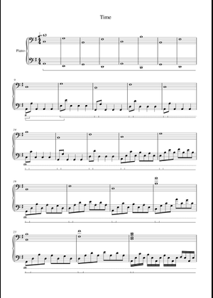 Time の公式楽譜を演奏する by Tom Waits ピアノ, ボーカル