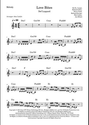 ラブ・バイツ – デフ・レパード 楽譜 ピアノ (ソロ) | MuseScore.com