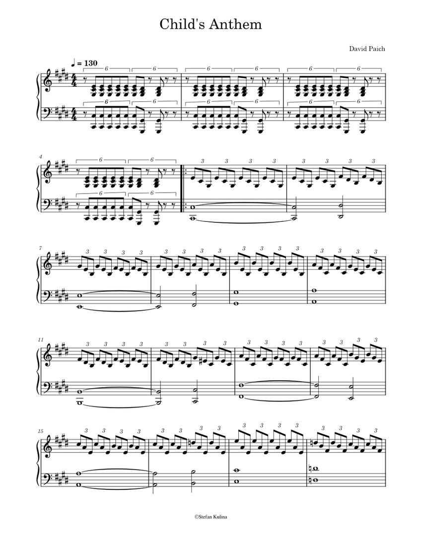 チャイルド・アンセム – トト 楽譜 ピアノ (ソロ) | MuseScore.com