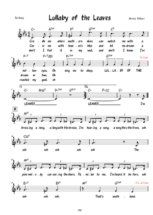 Lullaby of the leaves – Bernice Petkere 楽譜 コード付き ギター