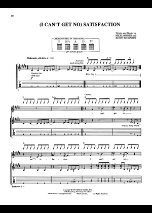 I Can't Get No) Satisfaction の公式楽譜を演奏する by The Rolling