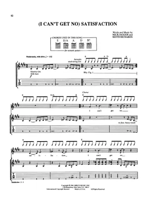I Can't Get No) Satisfaction の公式楽譜を演奏する by The Rolling I Can't Get No) Satisfaction の公式楽譜を演奏する by The Rolling