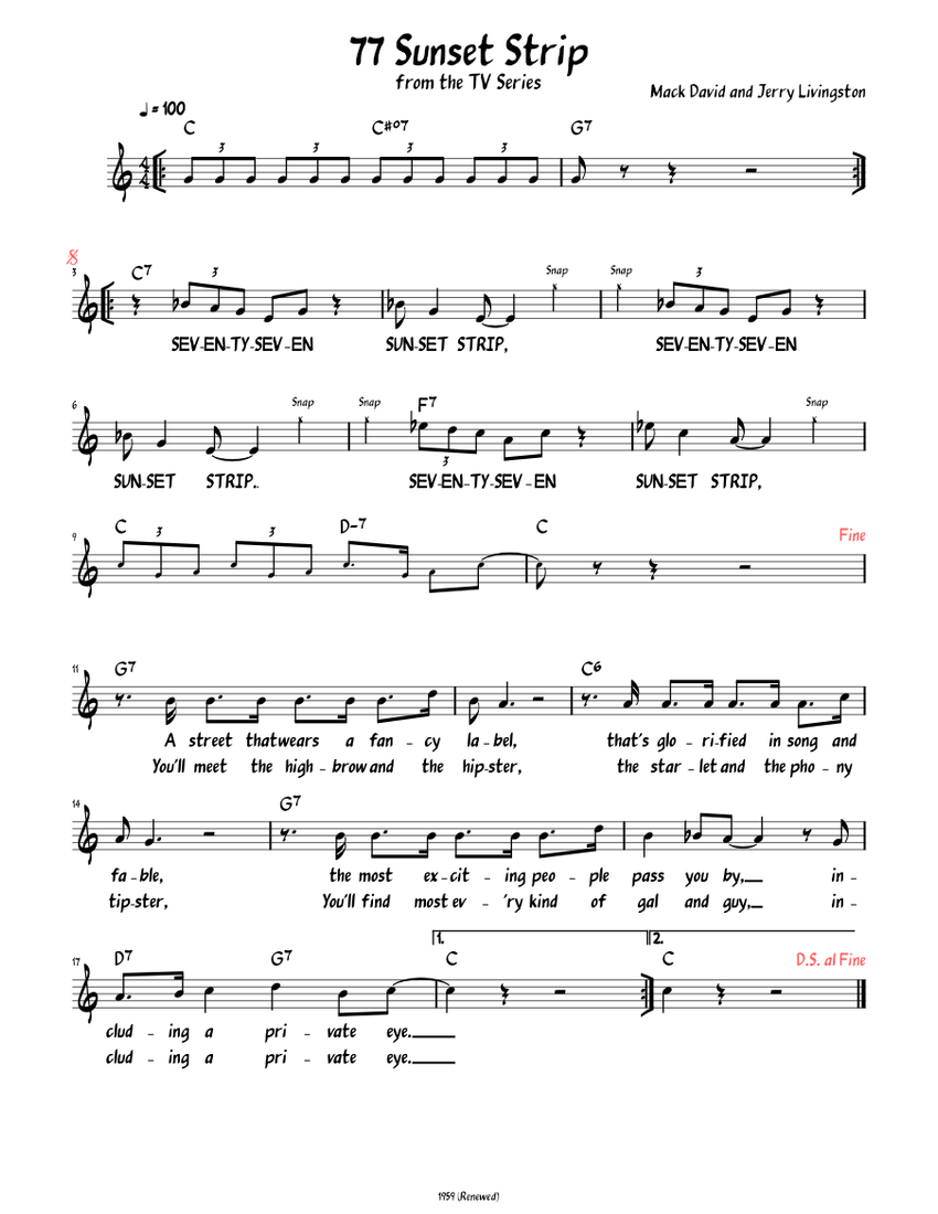 サンセット77 楽譜 コード付き ピアノ (ソロ) easy | MuseScore.com