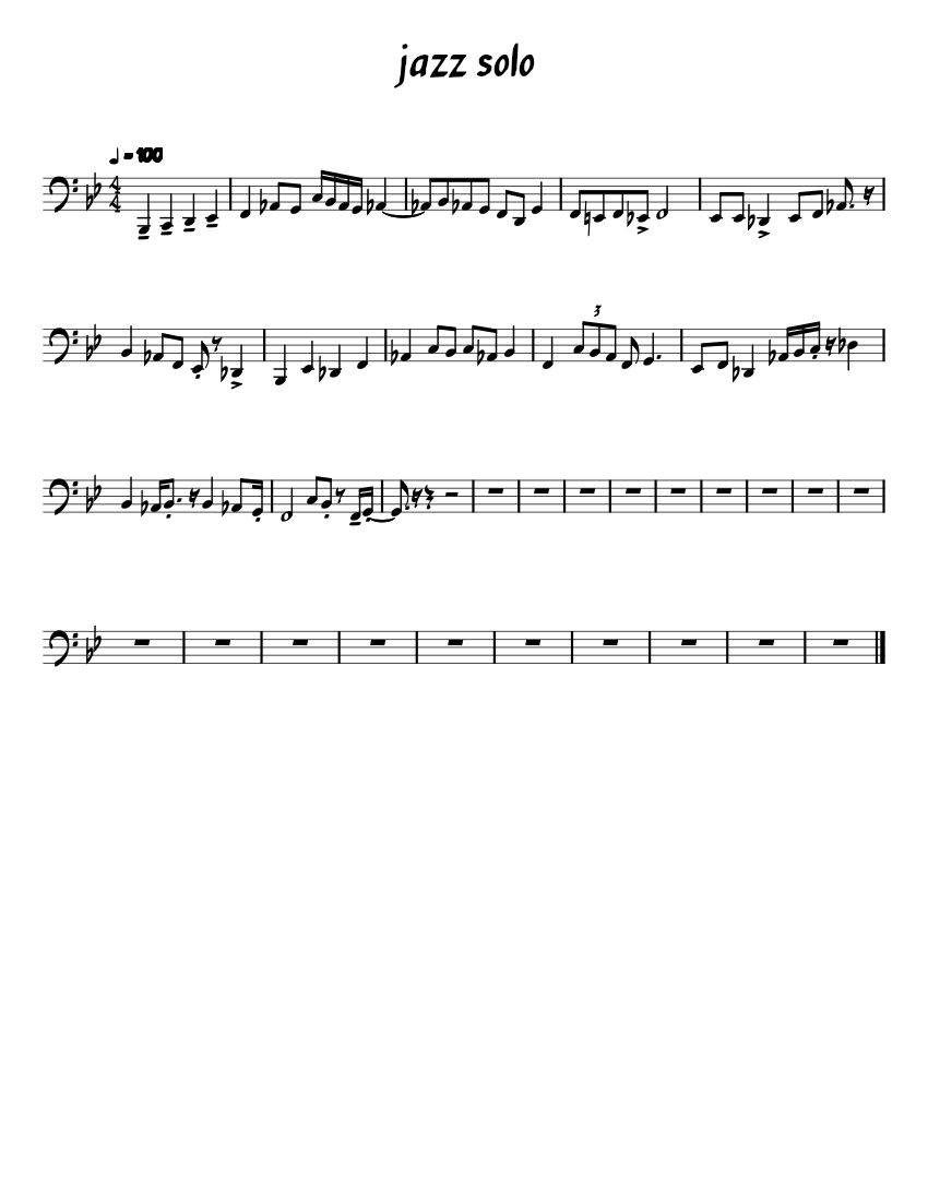 jazz solo 楽譜 チューバ (ソロ) | MuseScore.com