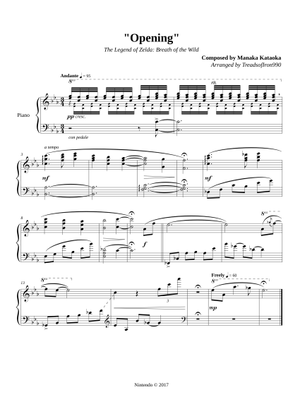 Breath of the Wild - Main Theme 楽譜 タブ譜あり コード付き ギター