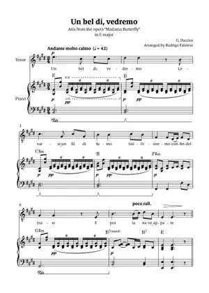 蝶々夫人 - プッチーニ 楽譜 ピアノ (ソロ) | MuseScore.com 蝶々夫人 - プッチーニ 楽譜 ピアノ (ソロ) | MuseScore.com