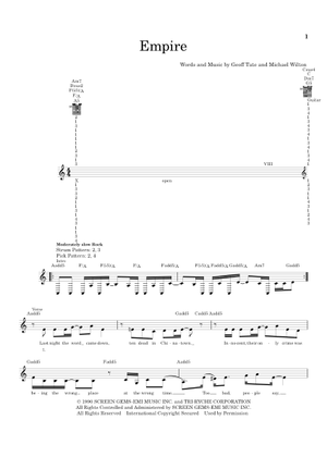 Empire の公式楽譜を演奏する by Queensrÿche ギター | MuseScore.com