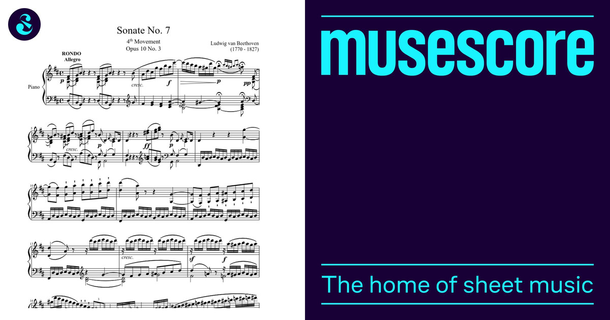 ソナタ第7番、第4楽章 楽譜 ピアノ (ソロ) | MuseScore.com