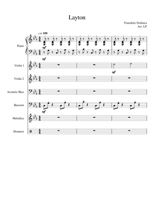 レイトン教授のテーマ 楽譜 ピアノ, バイオリン (ソロ) | MuseScore.com