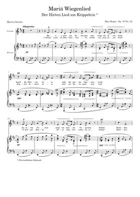 無料のマックス・レーガー の楽譜 | MuseScore.com でPDFの