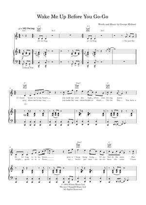 Wake me up before you go-go の公式楽譜を演奏する by Wham! ボーカル