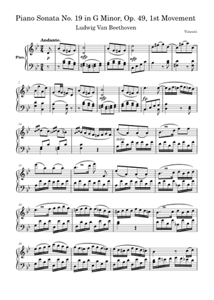 Beethoven Klavier-Sonaten Band I ベートーヴェン Piano Sonata No.19, Op.49 No.1 – Ludwig van Beethoven 楽譜 ピアノ