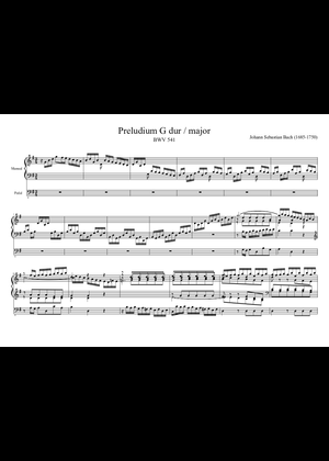 前奏曲とフーガ ト長調 BWV 541 楽譜 オルガン (ソロ) | MuseScore.com