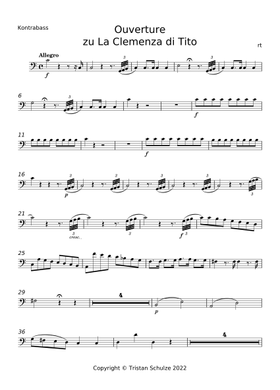 無料の皇帝ティートの慈悲 序曲 ヴォルフガング・アマデウス