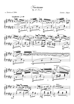 夜想曲 作品15 第2番 ヘ♯長調 楽譜 ピアノ (ソロ) | MuseScore.com