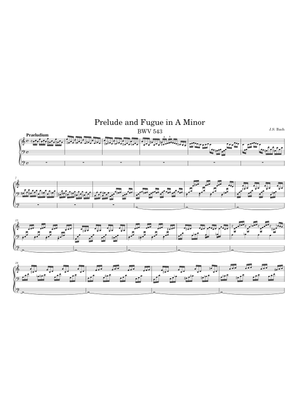 イ短調の前奏曲とフーガ、BWV 543 楽譜 オルガン (ソロ) | MuseScore.com