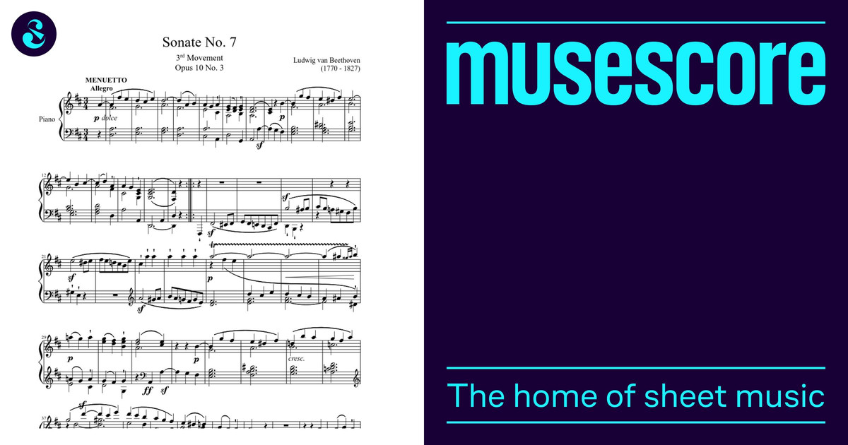 ソナタ第7番、第3楽章 楽譜 ピアノ (ソロ) | MuseScore.com
