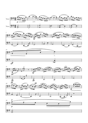 デイヴィッド・ポッパー、チェロのための15の練習曲、Op.76 #1 楽譜