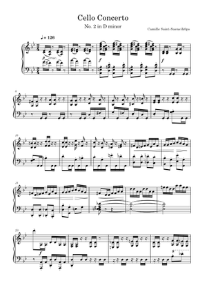 チェロ協奏曲第1番 イ短調, 作品33 - カミーユ・サン＝サーンス 楽譜