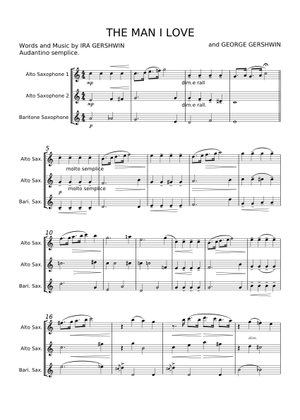 The Man I Love (Lead sheet with lyrics ) 楽譜 コード付き ピアノ