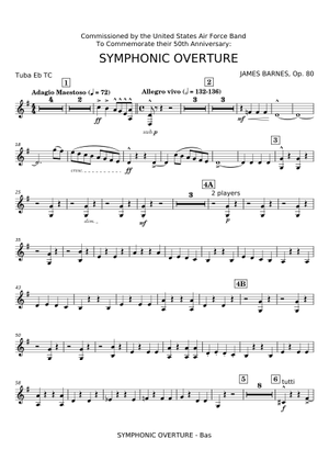 Symphonic Overture - James Barnes 楽譜 クラリネット（B♭調） (ソロ