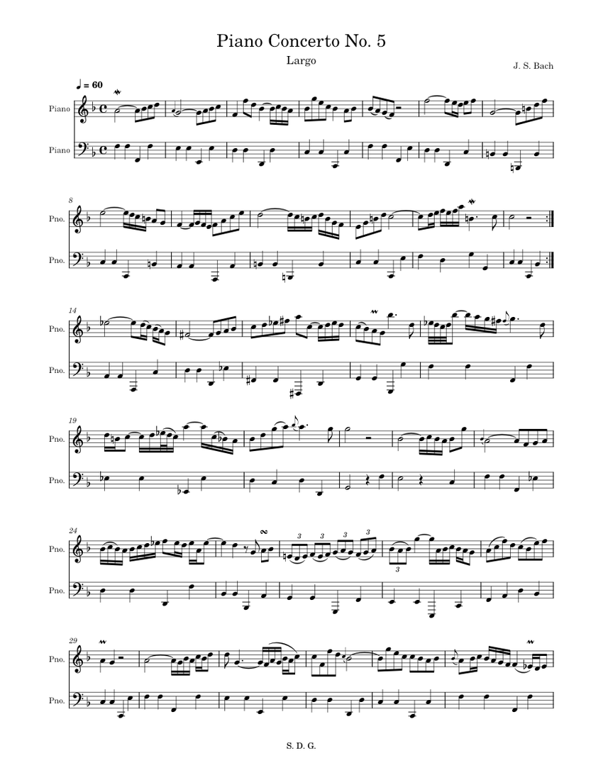 チェンバロ協奏曲第5番 ヘ短調 BWV 1056 – ヨハン・ゼバスティアン