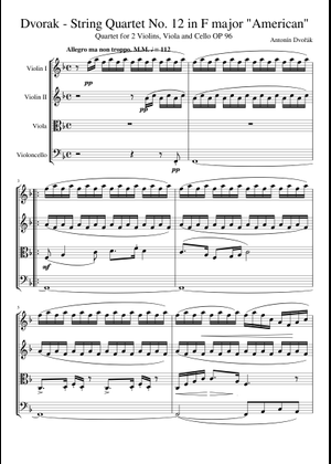弦楽四重奏曲第12番, Op.96（「アメリカ」）– アントニン