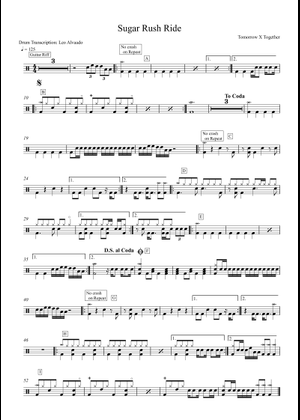 シュガーラッシュライド – TXT 楽譜 ピアノ (ソロ) | MuseScore.com