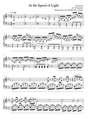 At the Speed of Light - Dimrain47 楽譜 ピアノ (ソロ) | MuseScore.com