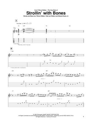 Evenin' の公式楽譜を演奏する by T-Bone Walker ギター | MuseScore.com
