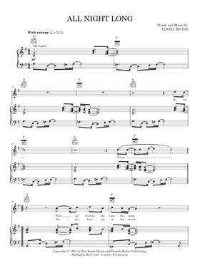 無料のライオネル・リッチー の楽譜 | MuseScore.com でPDFの