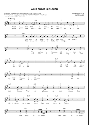 Your grace is enough の公式楽譜を演奏する by Chris Tomlin バイオリン | MuseScore.com