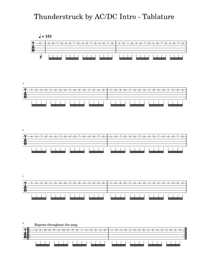 サンダーストラック – AC/DC サンダーストラック by AC DC イントロ