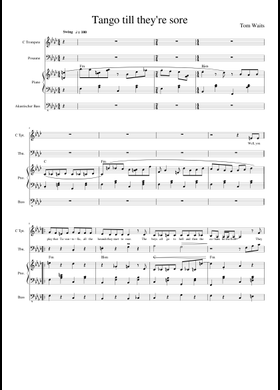 無料のトム・ウェイツ の楽譜 | MuseScore.com でPDFのダウンロード