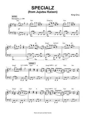SPECIALZ - King Gnu 楽譜 コード付き ピアノ (ソロ) | MuseScore.com SPECIALZ - King Gnu 楽譜 コード付き ピアノ (ソロ) | MuseScore.com