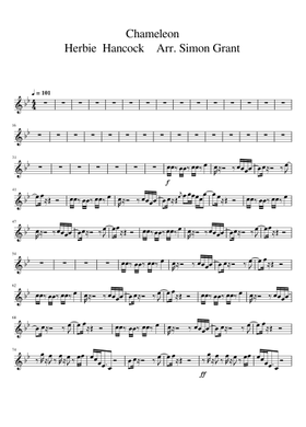 Herbie Hancock - Chameleon 楽譜 テナーサックス (ソロ) | MuseScore.com