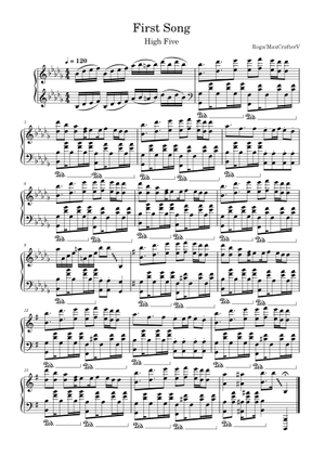 最初の歌 – ロガ 楽譜 ピアノ (ソロ) | MuseScore.com