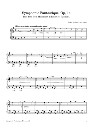 Symphonie fantastique – Hector Berlioz 楽譜 ピアノ (ソロ) easy