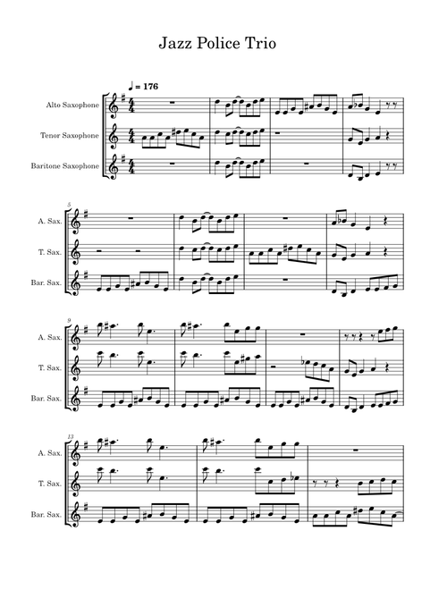 Jazz sheet music by The Blackjay | Play, print, and download in