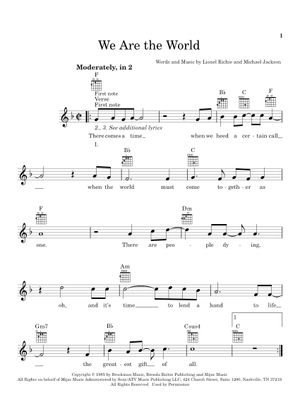 Ｗｅ　ａｒｅ　ｔｈｅ　Ｗｏｒｌｄ/ミュ-ジックエイト（楽譜） ウィ・アー・ザ・ワールド【We Are the World】 - マイケル