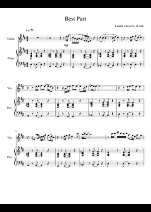 ベスト・パート 楽譜 コード付き ピアノ (ソロ) | MuseScore.com